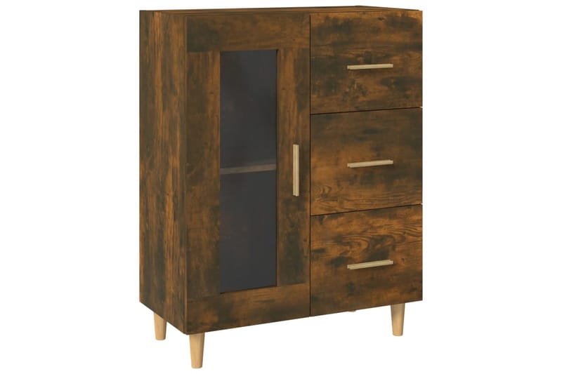 beBasic Byrå rökfärgad ek 69,5x34x90 cm konstruerat trä - Brown - Förvaring - Förvaringsmöbler - Byrå - Hallbyrå