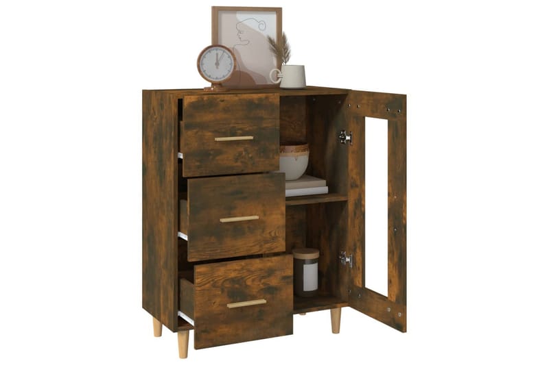beBasic Byrå rökfärgad ek 69,5x34x90 cm konstruerat trä - Brown - Förvaring - Förvaringsmöbler - Byrå - Hallbyrå