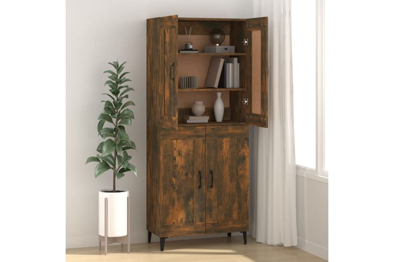 beBasic Byrå rökfärgad ek 69,5x34x90 cm konstruerat trä - Brown - Förvaring - Förvaringsmöbler - Byrå - Hallbyrå