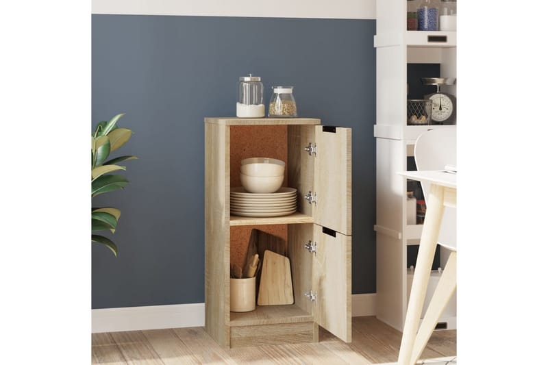 beBasic Byrå sonoma-ek 30x30x70 cm konstruerat trä - Brown - Förvaring - Förvaringsmöbler - Byrå - Hallbyrå
