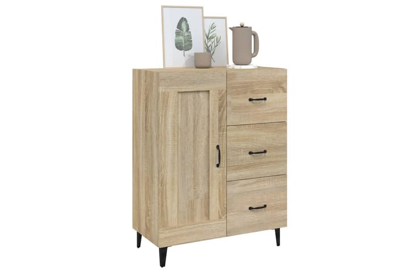 beBasic Byrå sonoma-ek 69,5x34x90 cm konstruerat trä - Brown - Förvaring - Förvaringsmöbler - Byrå - Hallbyrå