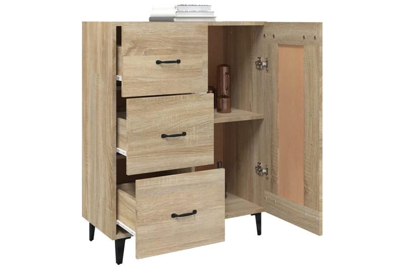 beBasic Byrå sonoma-ek 69,5x34x90 cm konstruerat trä - Brown - Förvaring - Förvaringsmöbler - Byrå - Hallbyrå