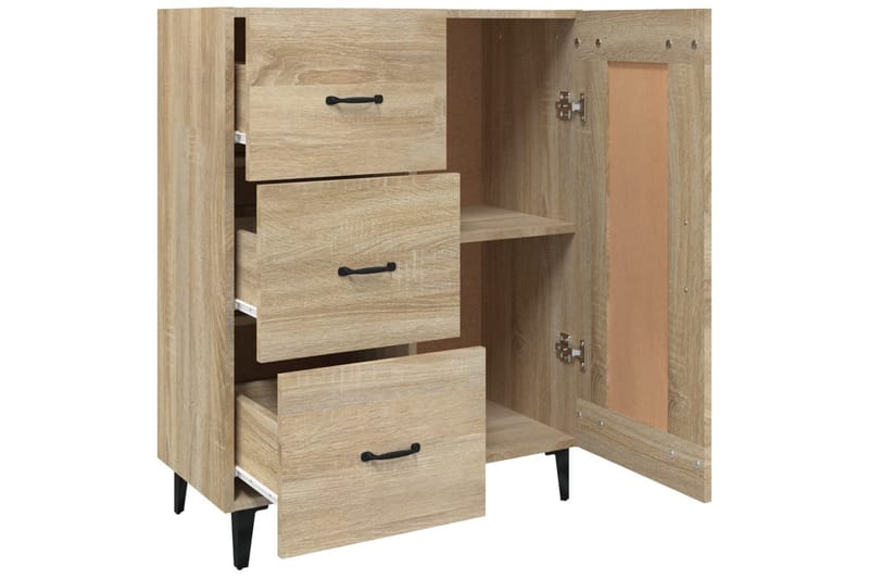 beBasic Byrå sonoma-ek 69,5x34x90 cm konstruerat trä - Brown - Förvaring - Förvaringsmöbler - Byrå - Hallbyrå