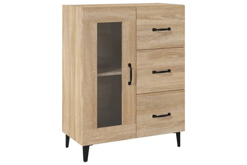 beBasic Byrå sonoma-ek 69,5x34x90 cm konstruerat trä - Brown - Förvaring - Förvaringsmöbler - Byrå - Hallbyrå