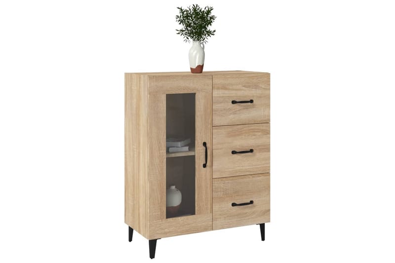 beBasic Byrå sonoma-ek 69,5x34x90 cm konstruerat trä - Brown - Förvaring - Förvaringsmöbler - Byrå - Hallbyrå