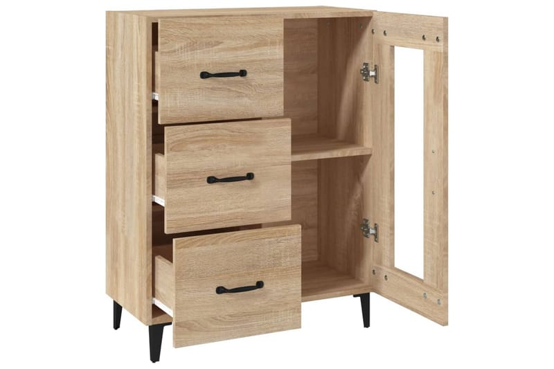 beBasic Byrå sonoma-ek 69,5x34x90 cm konstruerat trä - Brown - Förvaring - Förvaringsmöbler - Byrå - Hallbyrå
