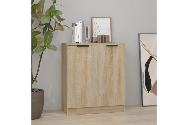 beBasic Byrå sonoma-ek 80x40x75 cm konstruerat trä - Brown - Förvaring - Förvaringsmöbler - Byrå - Hallbyrå