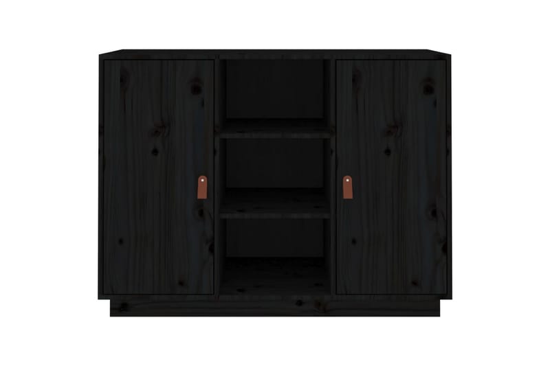 beBasic Byrå svart 100x40x75 cm massiv furu - Black - Hallförvaring - Hallbyrå - Byrå