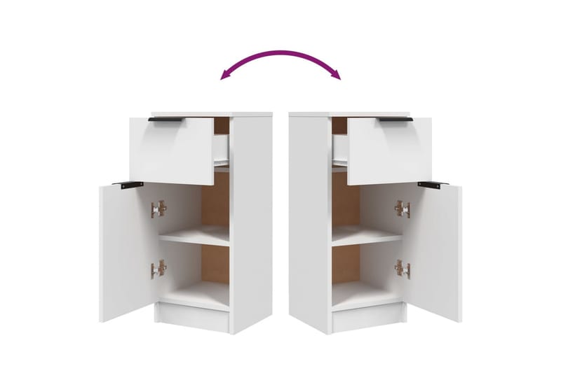 beBasic Byrå vit 30x30x70 cm konstruerat trä - White - Förvaring - Förvaringsmöbler - Byrå - Hallbyrå