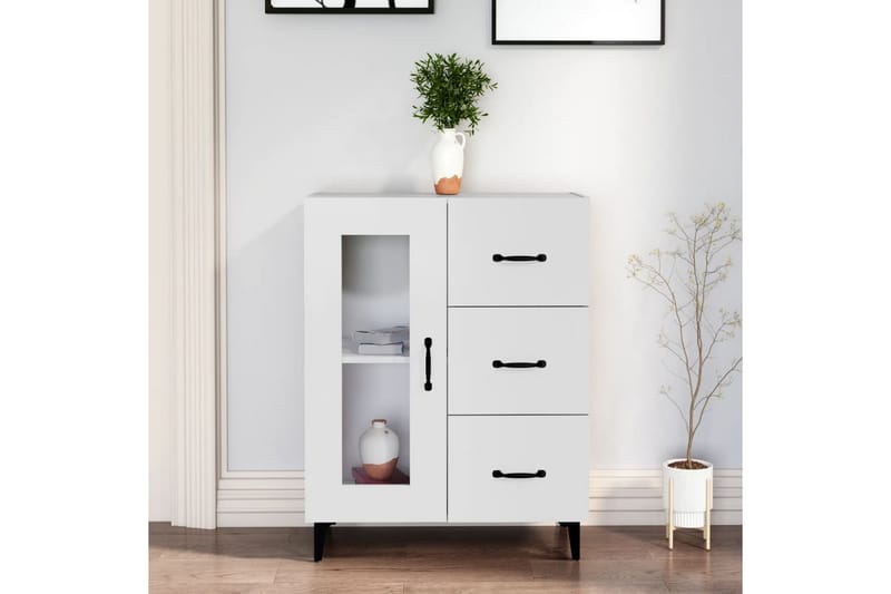 beBasic Byrå vit 69,5x34x90 cm konstruerat trä - White - Förvaring - Förvaringsmöbler - Byrå - Hallbyrå