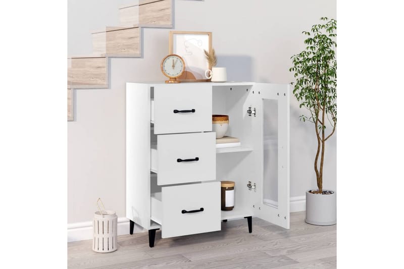 beBasic Byrå vit 69,5x34x90 cm konstruerat trä - White - Förvaring - Förvaringsmöbler - Byrå - Hallbyrå
