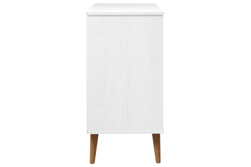 beBasic Byrå vit 80x40x80 cm massivt furuträ - White - Hallförvaring - Hallbyrå - Byrå