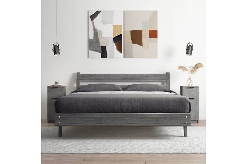 beBasic Byråer 2 st betonggrå 30x30x70 cm konstruerat trä - Grey - Förvaring - Förvaringsmöbler - Byrå - Hallbyrå