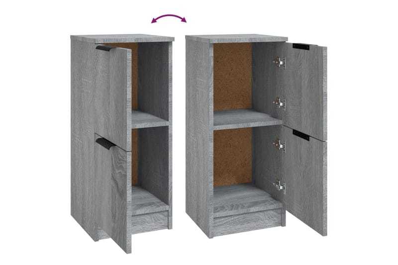 beBasic Byråer 2 st grå sonoma 30x30x70 cm konstruerat trä - Grey - Förvaring - Förvaringsmöbler - Byrå - Hallbyrå