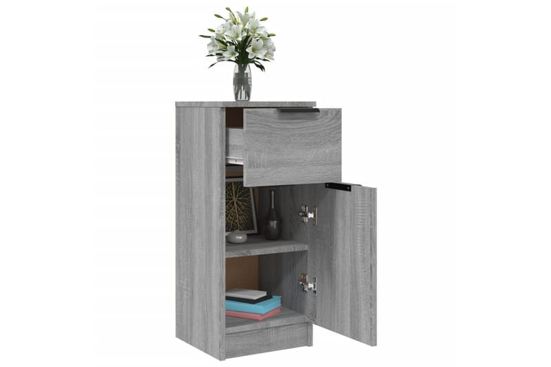 beBasic Byråer 2 st grå sonoma 30x30x70 cm konstruerat trä - Grey - Förvaring - Förvaringsmöbler - Byrå - Hallbyrå