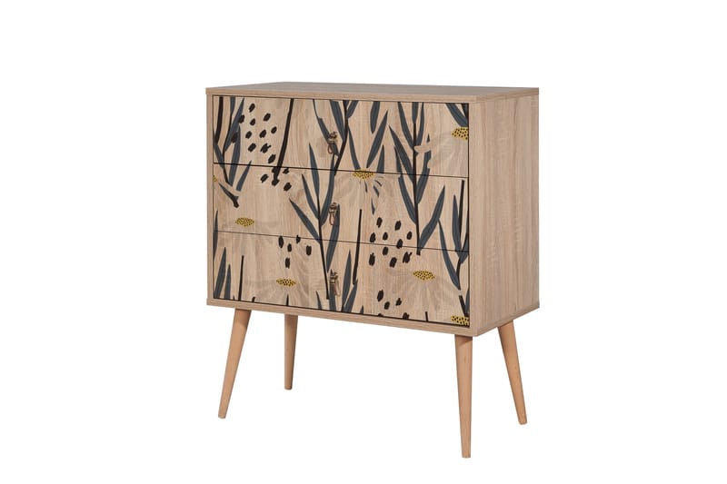 Bertoaria Byrå 80x89 cm Brun - Hanah Home - Förvaring - Förvaringsmöbler - Byrå - Hallbyrå