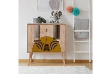 Bertoaria Byrå 80x89 cm Brun - Hanah Home - Förvaring - Förvaringsmöbler - Byrå - Hallbyrå