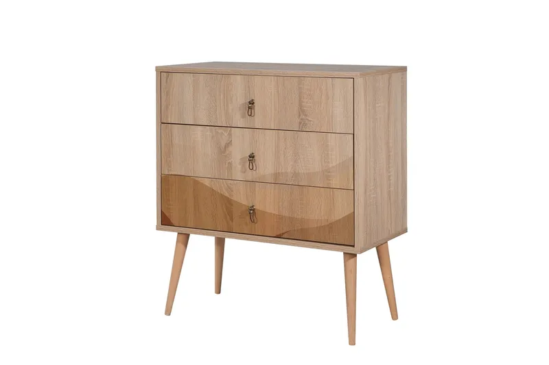 Bertoaria Byrå 80x89 cm Brun - Hanah Home - Förvaring - Förvaringsmöbler - Byrå - Hallbyrå