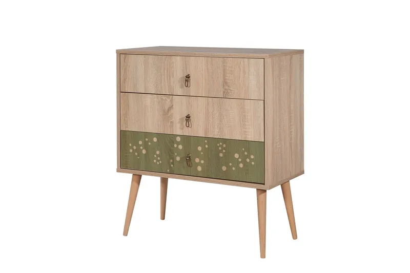 Bertoaria Byrå 80x89 cm Brun - Hanah Home - Förvaring - Förvaringsmöbler - Byrå - Hallbyrå