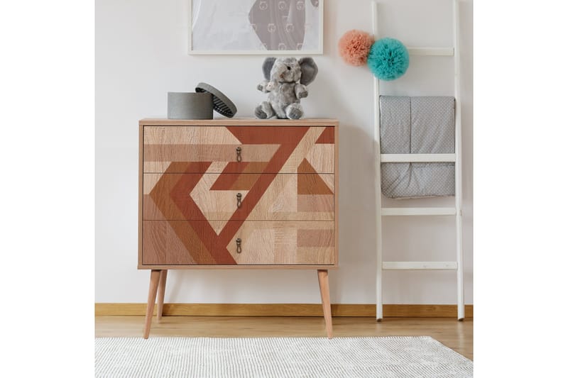 Bertoaria Byrå 80x89 cm Brun - Hanah Home - Förvaring - Förvaringsmöbler - Byrå - Hallbyrå