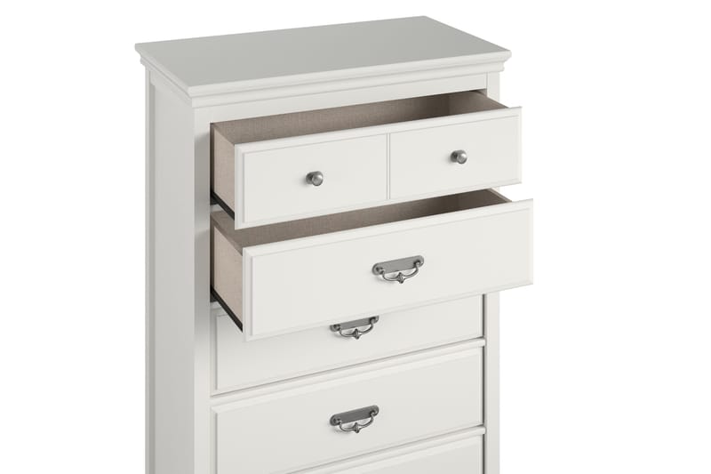 Bristol Byrå 88x49 cm 5 Lådor Vit - Dorel Home - Förvaring - Förvaringsmöbler - Byrå - Hallbyrå