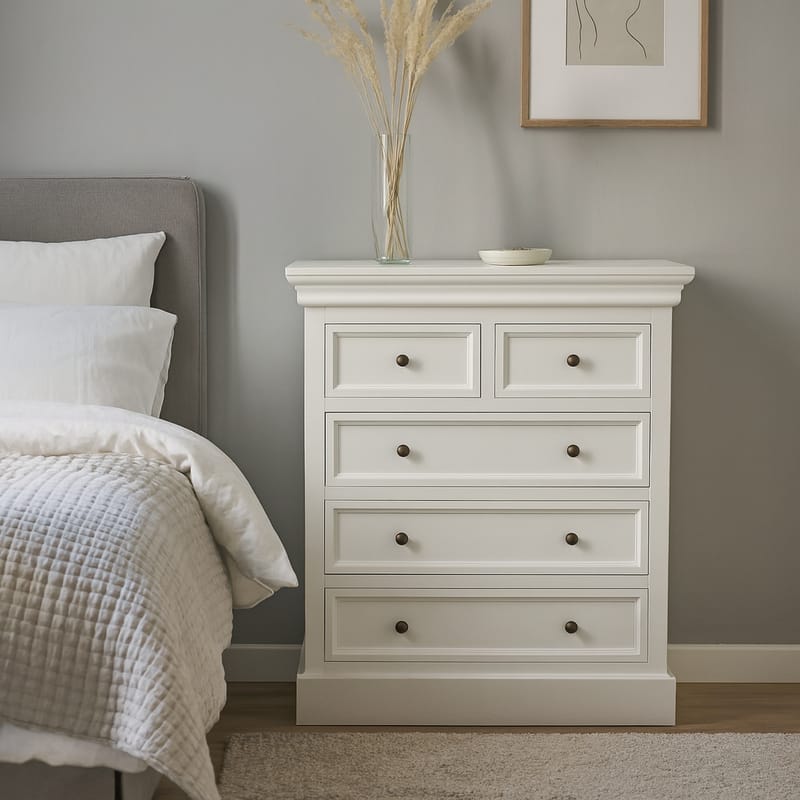 Bristol byrå vit - Antikvit - Förvaring - Förvaringsmöbler - Byrå - Hallbyrå