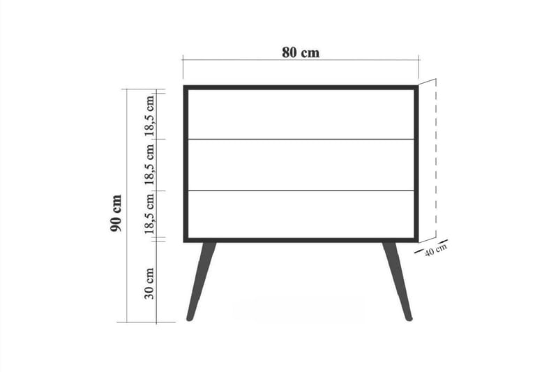 Brokind Byrå 90 cm - Brun - Hallförvaring - Hallbyrå - Byrå