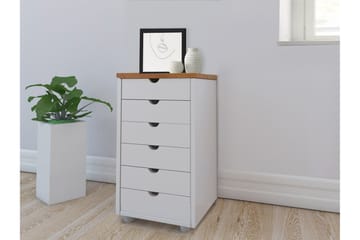 Brottkar Byrå 39x34 cm 6 Lådor - Vit - Förvaring - Förvaringsmöbler - Byrå - Hallbyrå