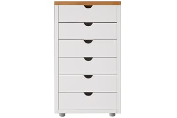 Brottkar Byrå 39x34 cm 6 Lådor - Vit - Förvaring - Förvaringsmöbler - Byrå - Hallbyrå