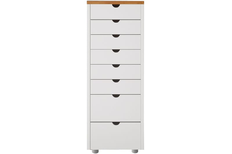Brottkar Byrå 39x34 cm 8 Lådor, Vit