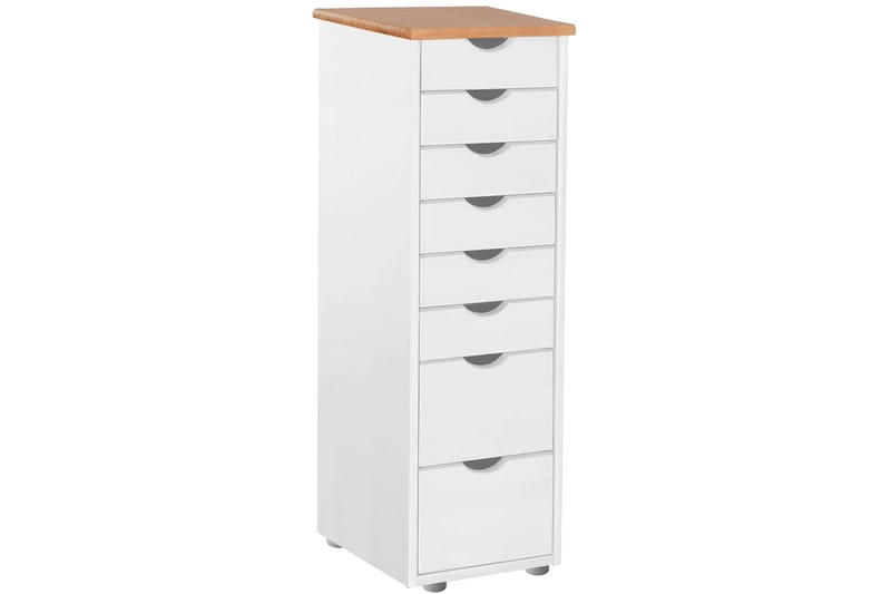 Brottkar Byrå 39x34 cm 8 Lådor - Vit - Förvaring - Förvaringsmöbler - Byrå - Hallbyrå