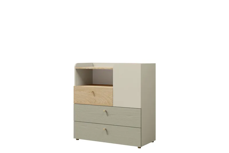 Buhan Byrå 90 cm, Beige/Brun