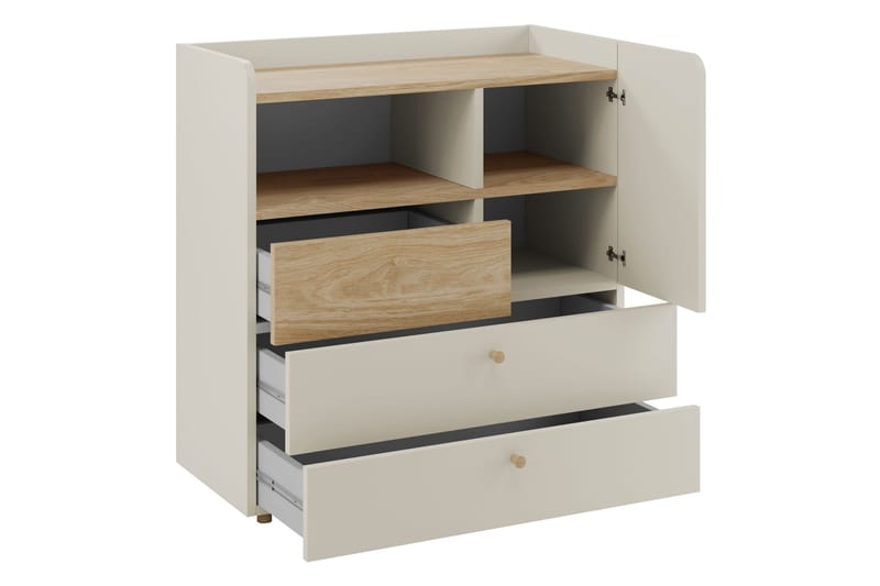 Buhan Byrå 90 cm - Beige/Brun - Förvaring - Förvaringsmöbler - Byrå - Hallbyrå