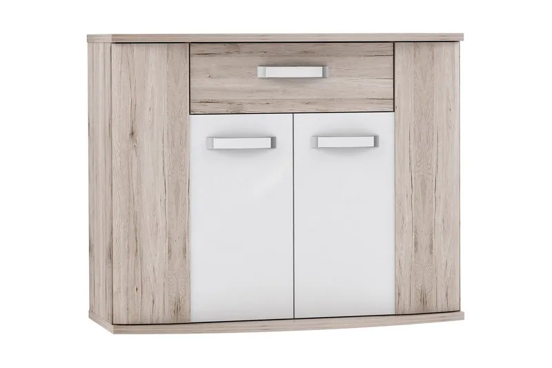 Burlton Byrå 99 cm, Brun/Vit