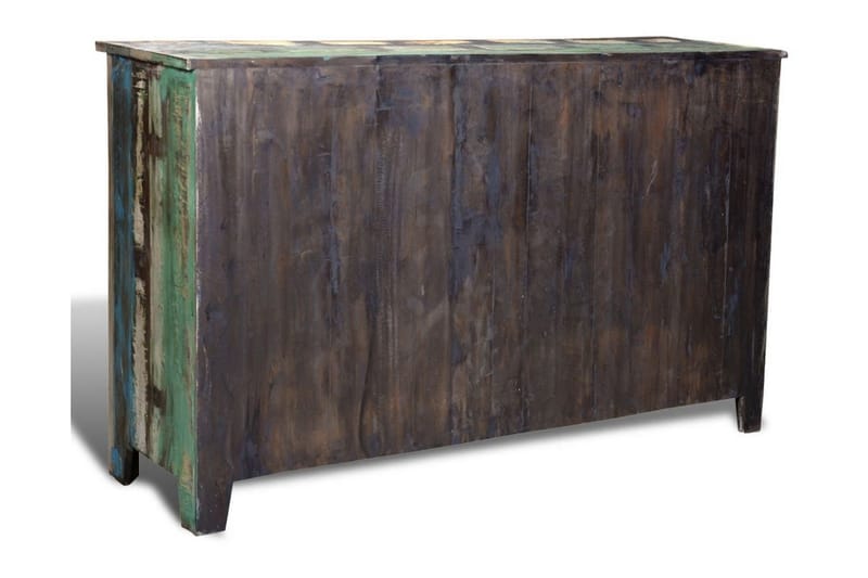 Byrå antik återvunnet trä 16 lådor flerfärgad - Brun - Hallförvaring - Hallbyrå - Byrå