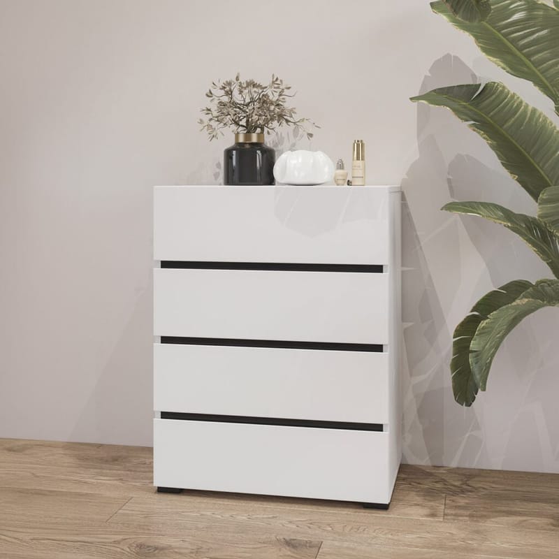 Byrå Cross med 4 lådor - Vit - Förvaring - Förvaringsmöbler - Byrå - Hallbyrå