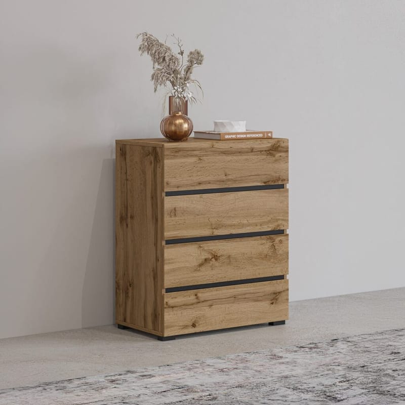 Byrå Cross med 4 lådor - Wotan Ek - Förvaring - Förvaringsmöbler - Byrå - Hallbyrå