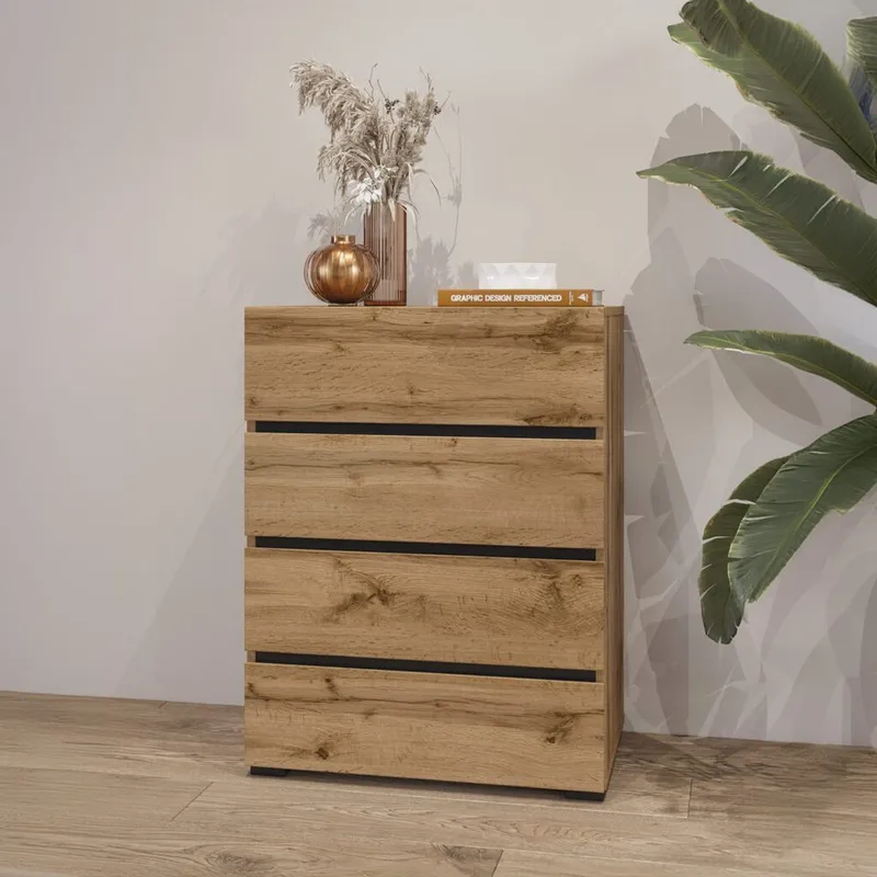 Byrå Cross med 4 lådor - Wotan Ek - Förvaring - Förvaringsmöbler - Byrå - Hallbyrå