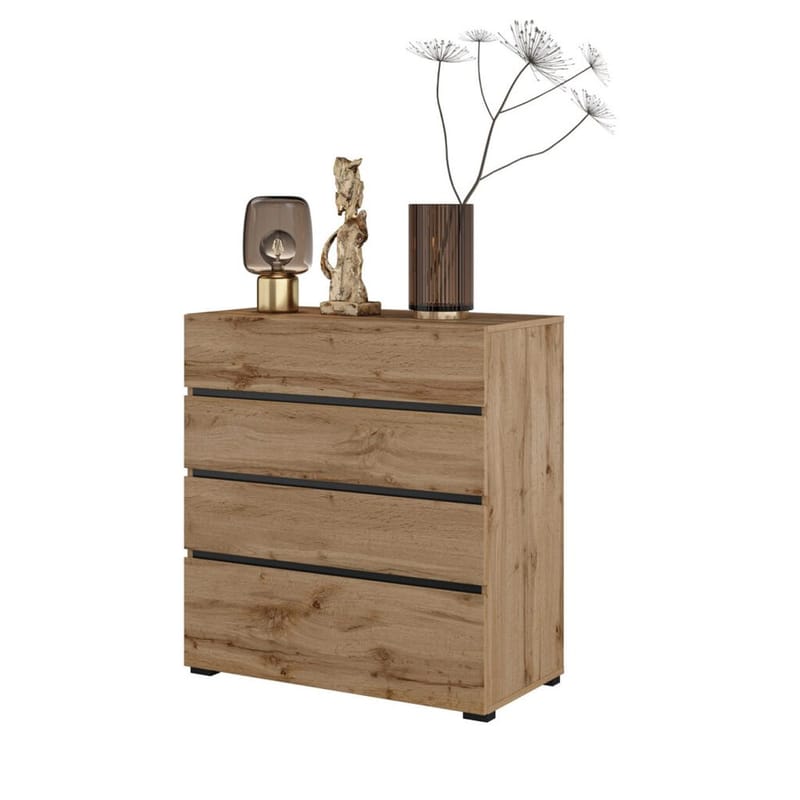 Byrå Cross S med 4 lådor - Wotan Ek - Förvaring - Förvaringsmöbler - Byrå - Hallbyrå