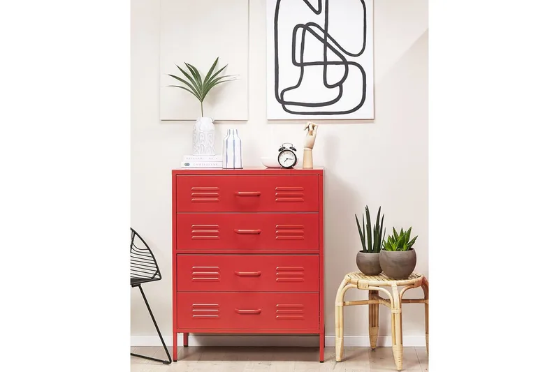 Byrå Enago Röd - Röd - Förvaring - Förvaringsmöbler - Byrå - Hallbyrå