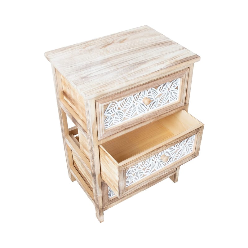 Byrå Kaseke med 3 förvaringsenheter 40x29x58 cm - naturlig - Förvaring - Förvaringsmöbler - Byrå - Hallbyrå