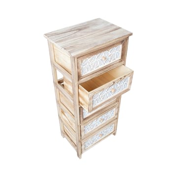 Byrå Kaseke med 5 förvaringsfack 40x29x90 cm - naturlig - Förvaring - Förvaringsmöbler - Byrå - Hallbyrå