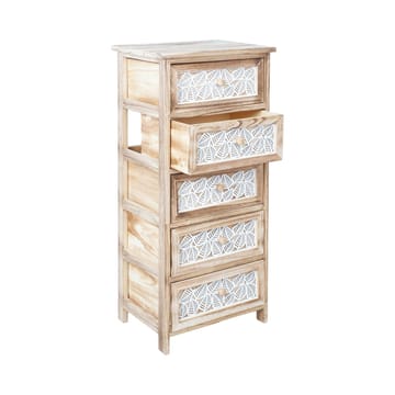 Byrå Kaseke med 5 förvaringsfack 40x29x90 cm - naturlig - Förvaring - Förvaringsmöbler - Byrå - Hallbyrå