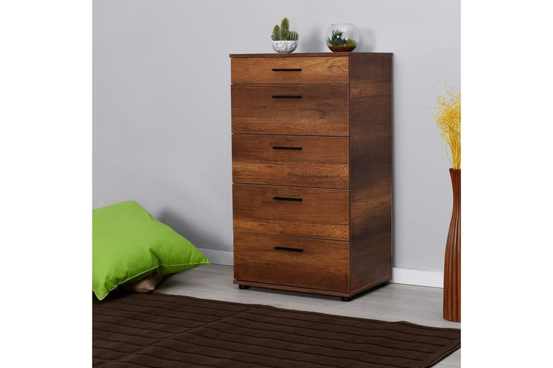 Byrå Matul Valnöt - Rödfärgat trä - Förvaring - Förvaringsmöbler - Byrå - Hallbyrå