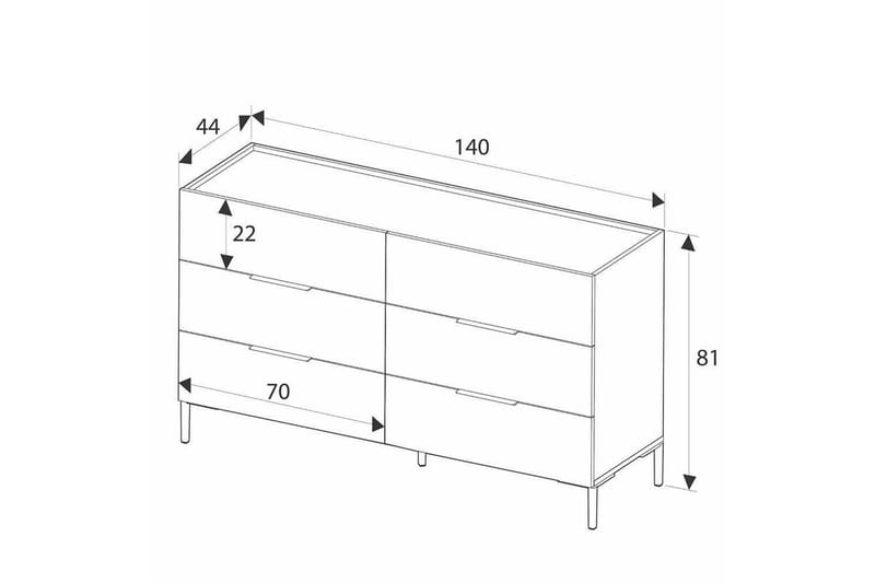 Byrå Matul Valnöt - Valnöt - Förvaring - Förvaringsmöbler - Byrå