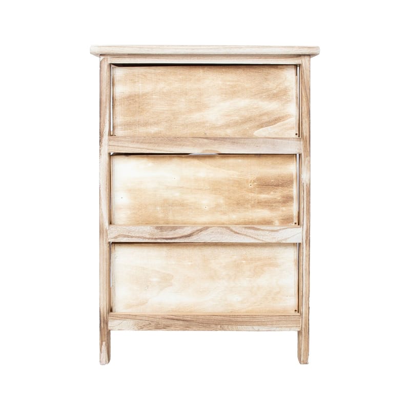 Byrå Mihkli med 3 förvaringsenheter 40x29x58 cm - Natur - Förvaring - Förvaringsmöbler - Byrå - Hallbyrå