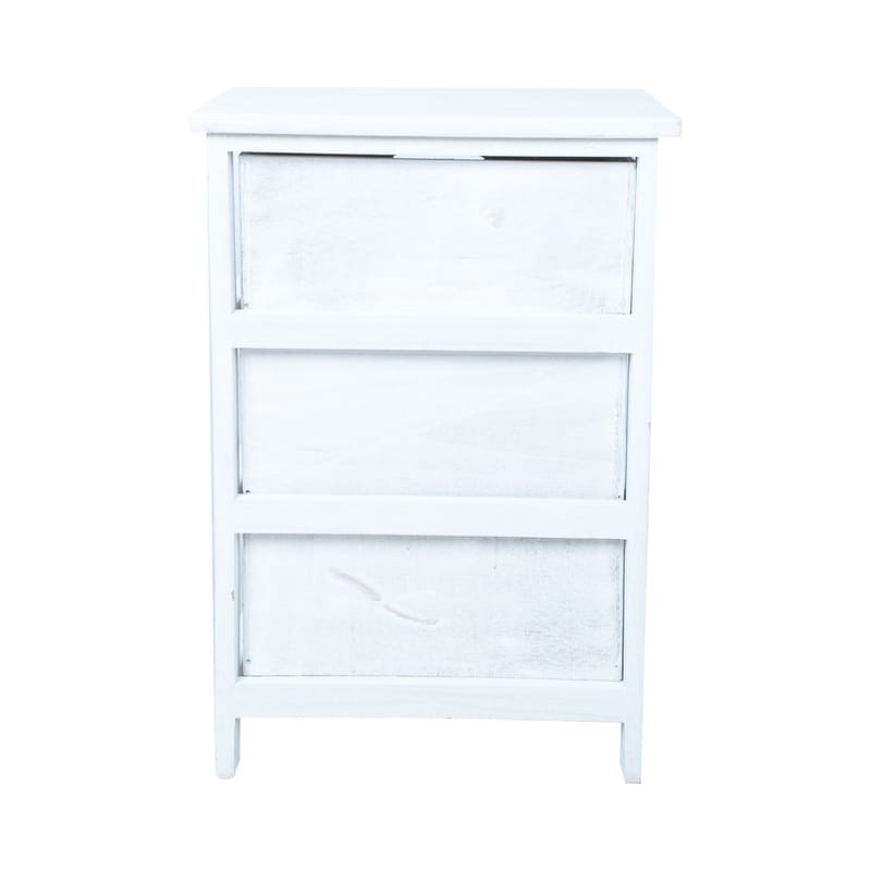 Byrå Mihkli med 3 förvaringsenheter 40x29x58 cm - Vit - Förvaring - Förvaringsmöbler - Byrå - Hallbyrå