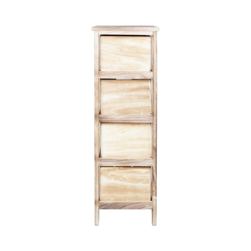 Byrå Mihkli med 4 förvaringsenheter 26x32x81 cm - natur - Förvaring - Förvaringsmöbler - Byrå - Hallbyrå