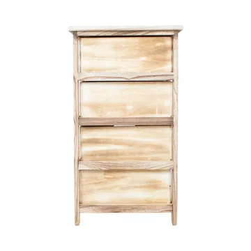 Byrå Mihkli med 4 förvaringsenheter 40x29x73 cm - Natur - Förvaring - Förvaringsmöbler - Byrå - Hallbyrå