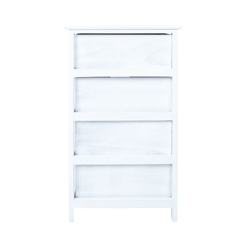 Byrå Mihkli med 4 förvaringsenheter 40x29x73 cm - Vit - Förvaring - Förvaringsmöbler - Byrå - Hallbyrå